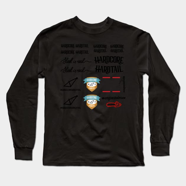 Hardcore Hardtail Sticker Pack 01 Long Sleeve T-Shirt by HenrisKas